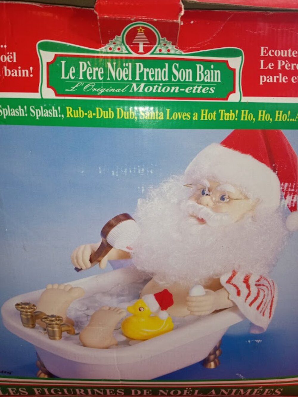 Vintage Telco Rub A Dub Animated Santa Clause Holiday Decor - Picture 3 of 3